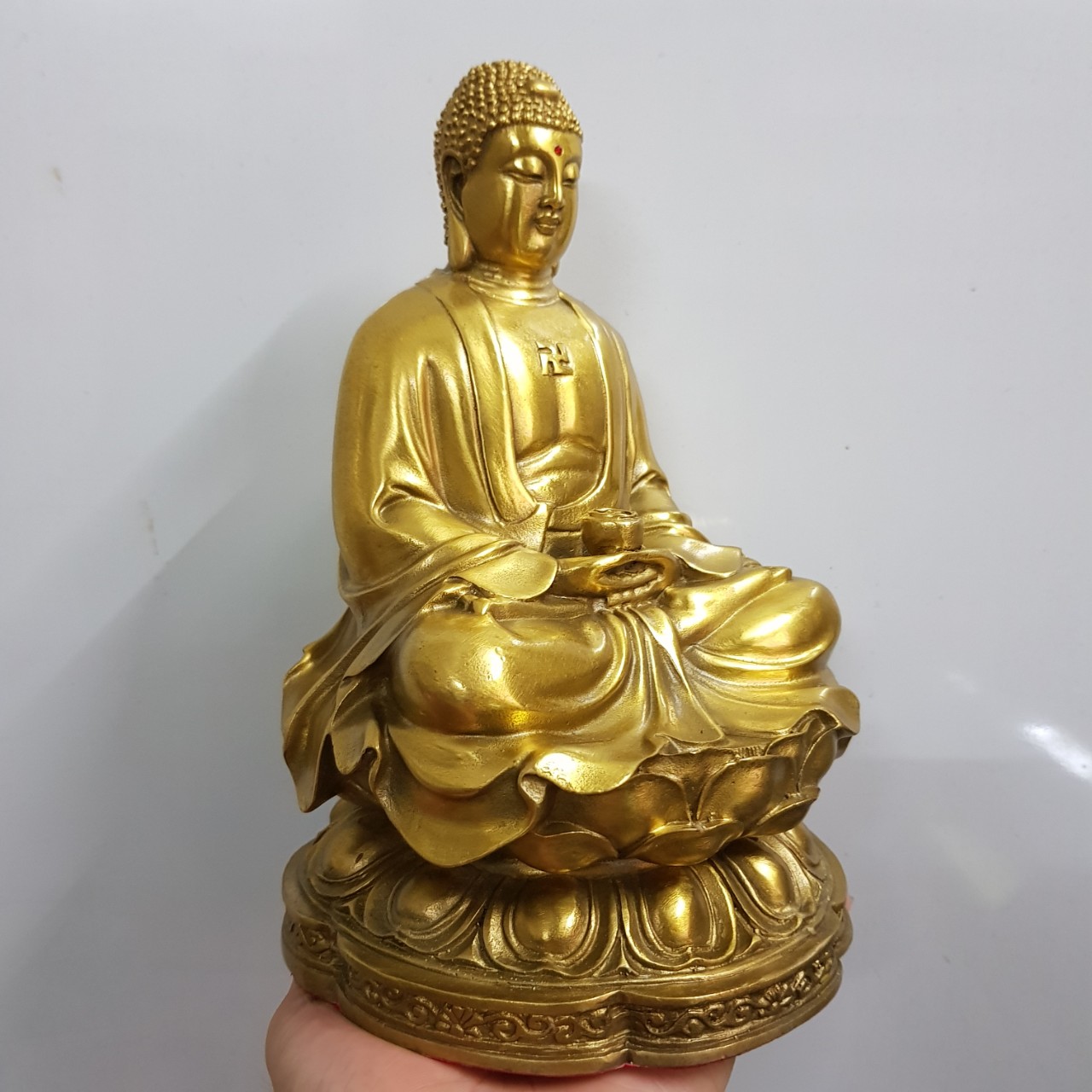 Tượng phật tổ toạ đài sen bằng đồng MS83c