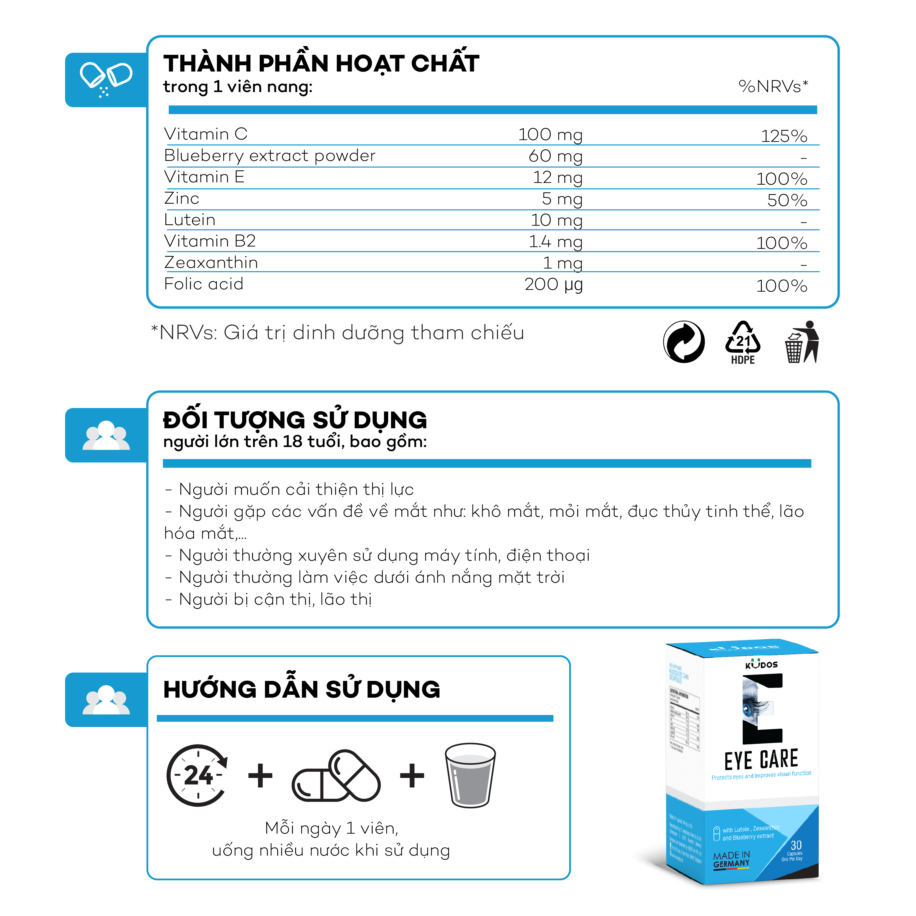 Viên Nang Bổ Mắt KUDOS EYE CARE