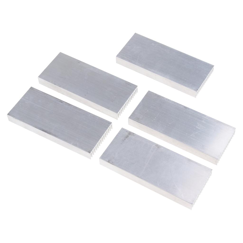5Piece Aluminum Heatsink Cooling Fin 100mm X 43mm X 11mm for PC CPU, SMD LED,