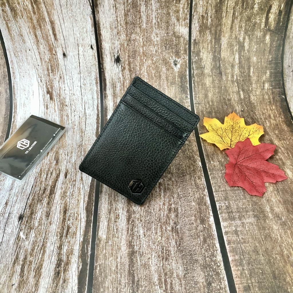 Ví Đựng Thẻ Mini Da Nâu Đựng Name Card