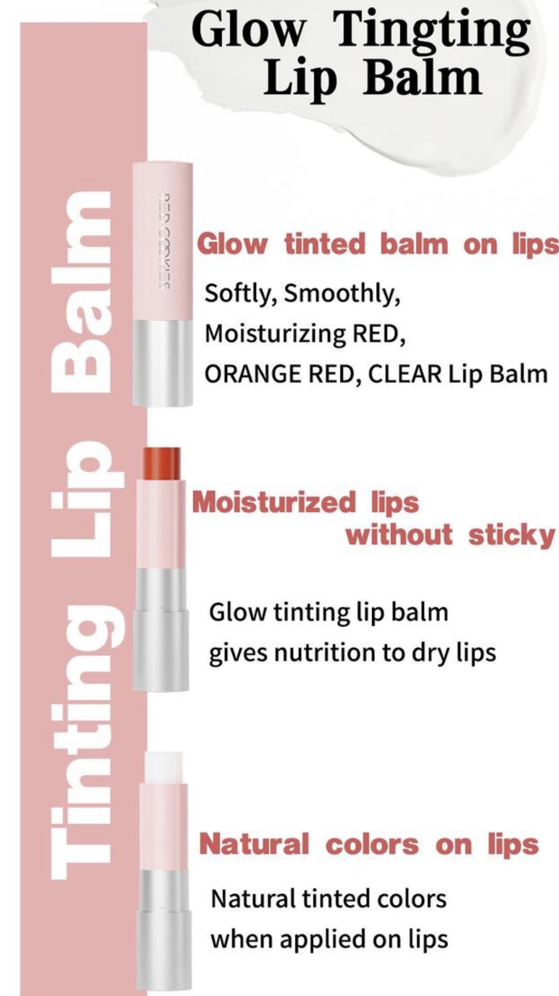 Son Dưỡng Môi Lip Balm RED COOKIES Thuần Chay - Chống Khô Môi - Nưt Nẻ Môi - Giúp Môi Căng Mọng Nước - Hấp Dẫn - Q