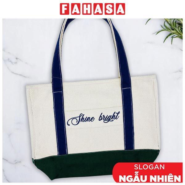 Túi Vải Tote Thêu Chữ - Size M - Saigon ZeroWaste - Mẫu 5 (Slogan Ngẫu Nhiên)