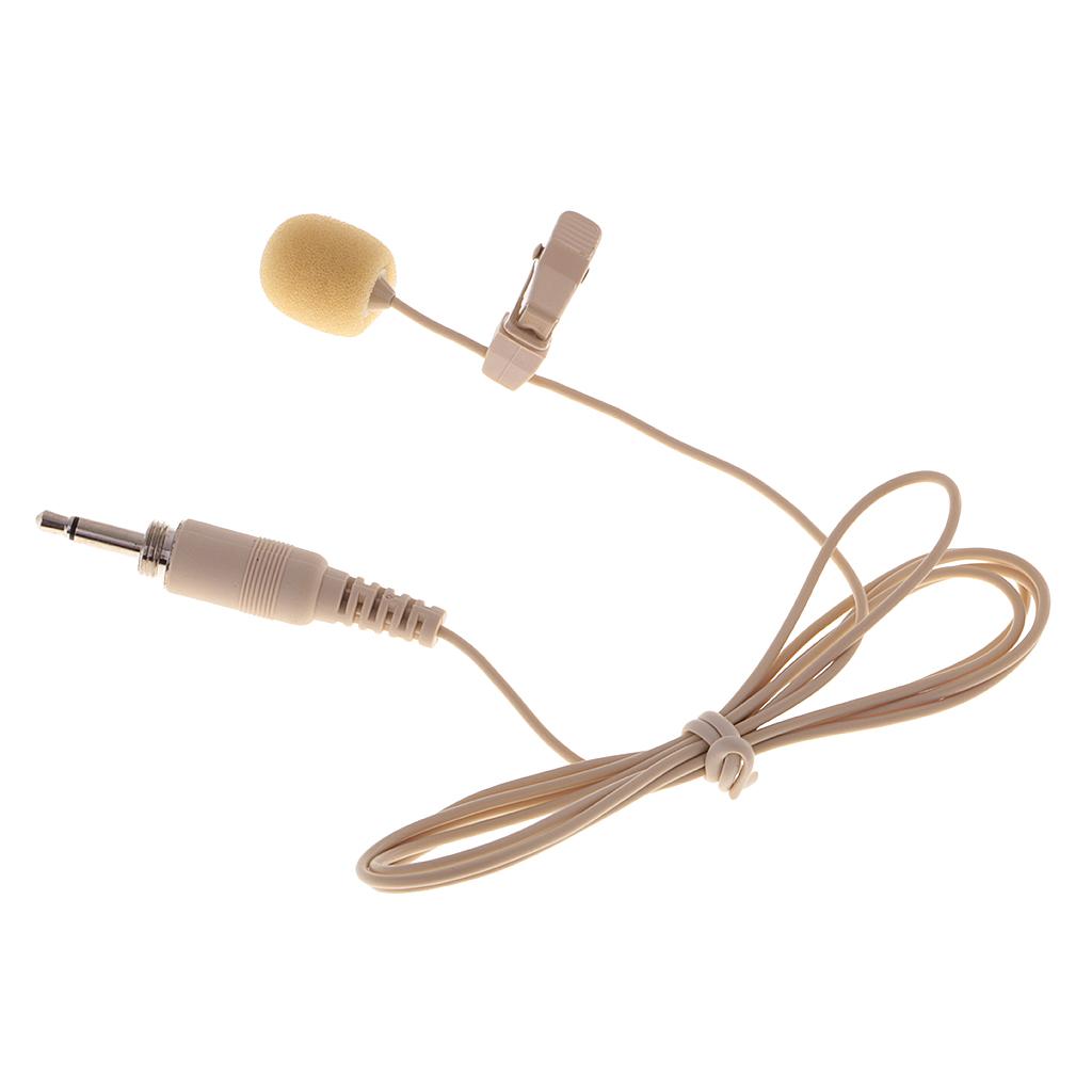 3.5mm Plug Mini Clip Microphone Mic For iPhone SmartPhone Recording Beige