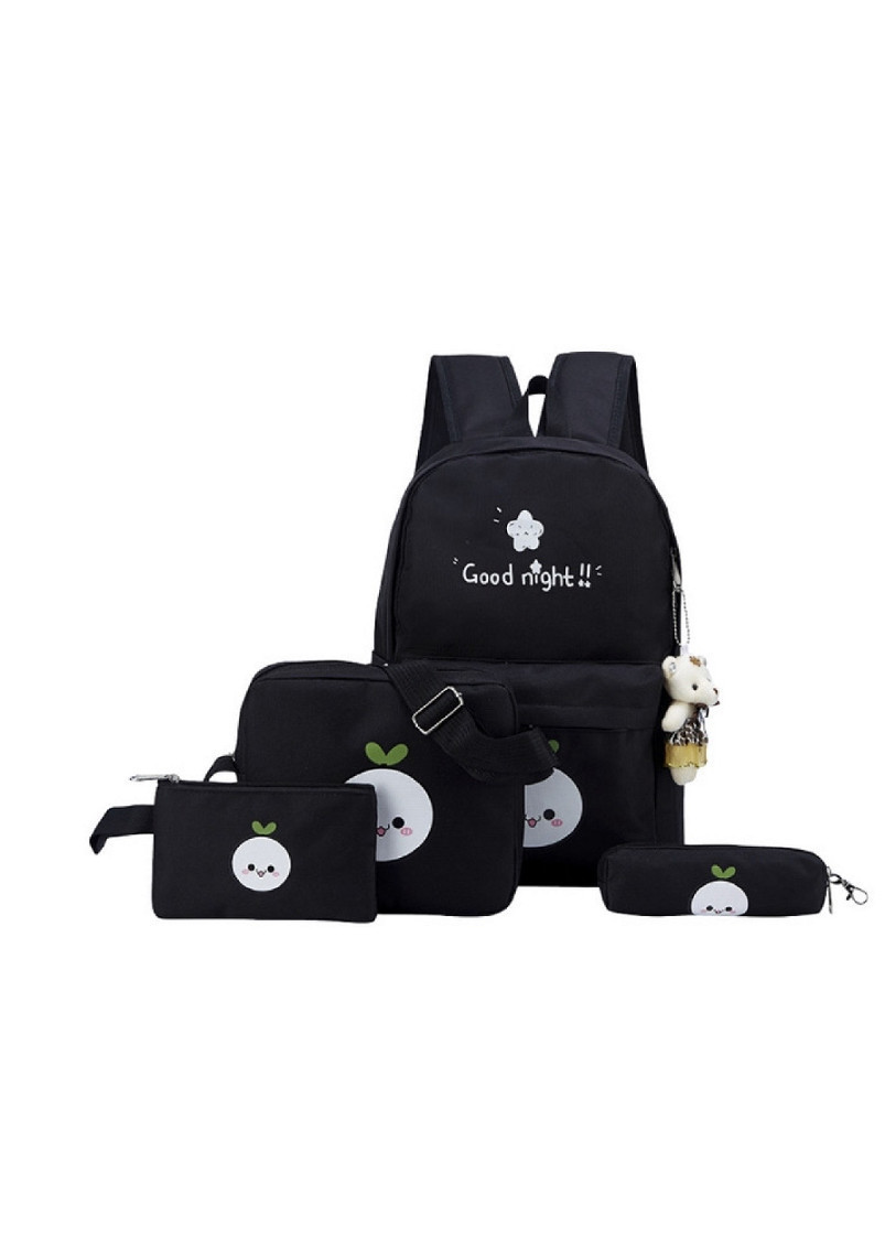 Bộ 4 ba lô thời trang Good Night BOTUSI gồm ba lô+túi ipad+ví+bóp và gấu