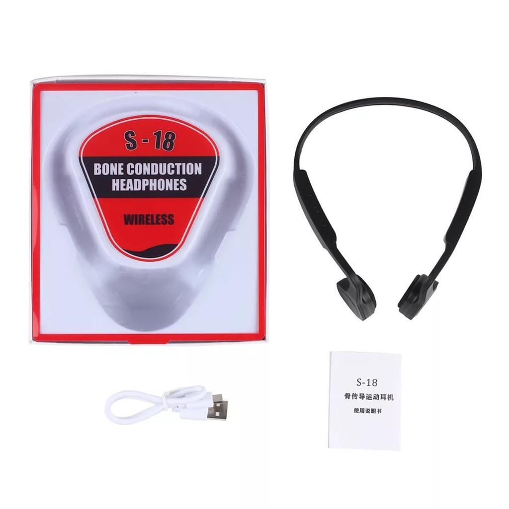 Headset Sport Wireless Open Headphones Black