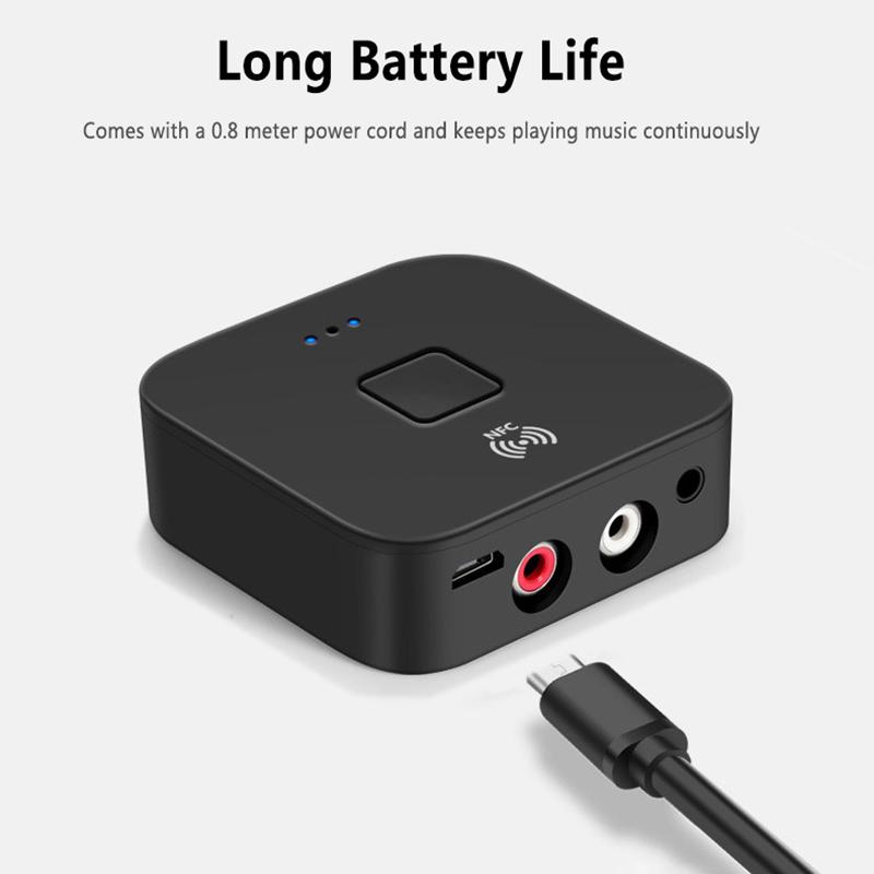 NFC Bluetooth 5.0 Receiver 3.5mm APTX LL AUX RCA Jack Wireless Adapter Auto Car Bluetooth Audio Receiver