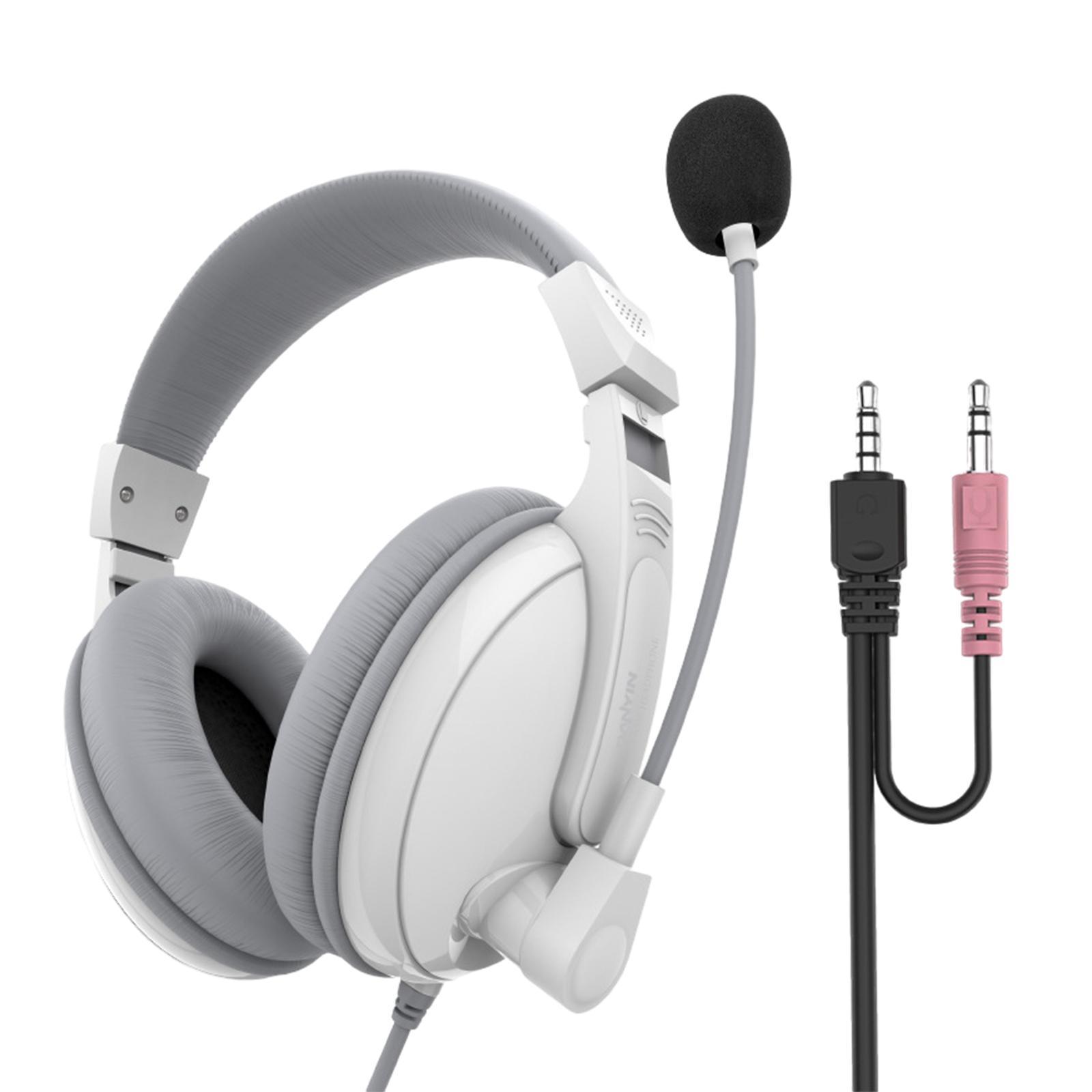 Ear Wired 3.5mm Headsets Earphone for Childrens Professional White