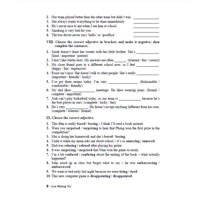 Bài Tập Tiếng Anh Lớp 11