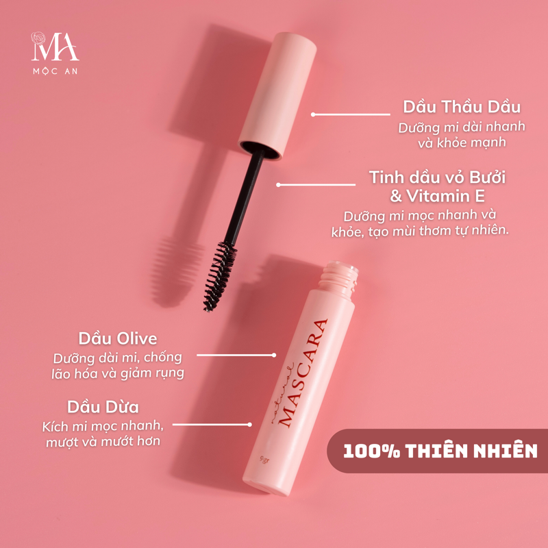 MASCARA DƯỠNG DÀI MI THIÊN NHIÊN MỘC AN - NATURAL MASCARA