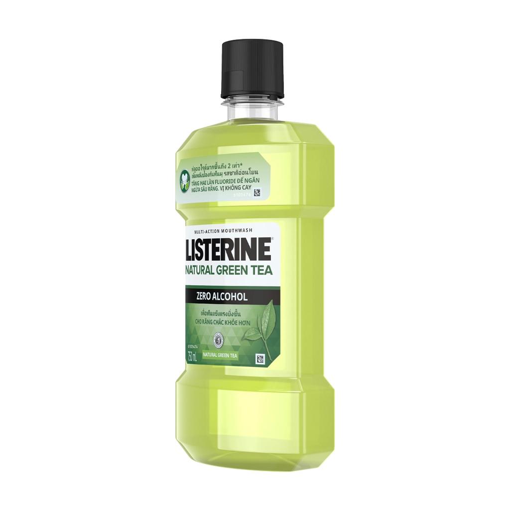 Nước súc miệng Listerine ngừa sâu răng hương trà xanh Mouthwash Natural Green Tea (750ml)