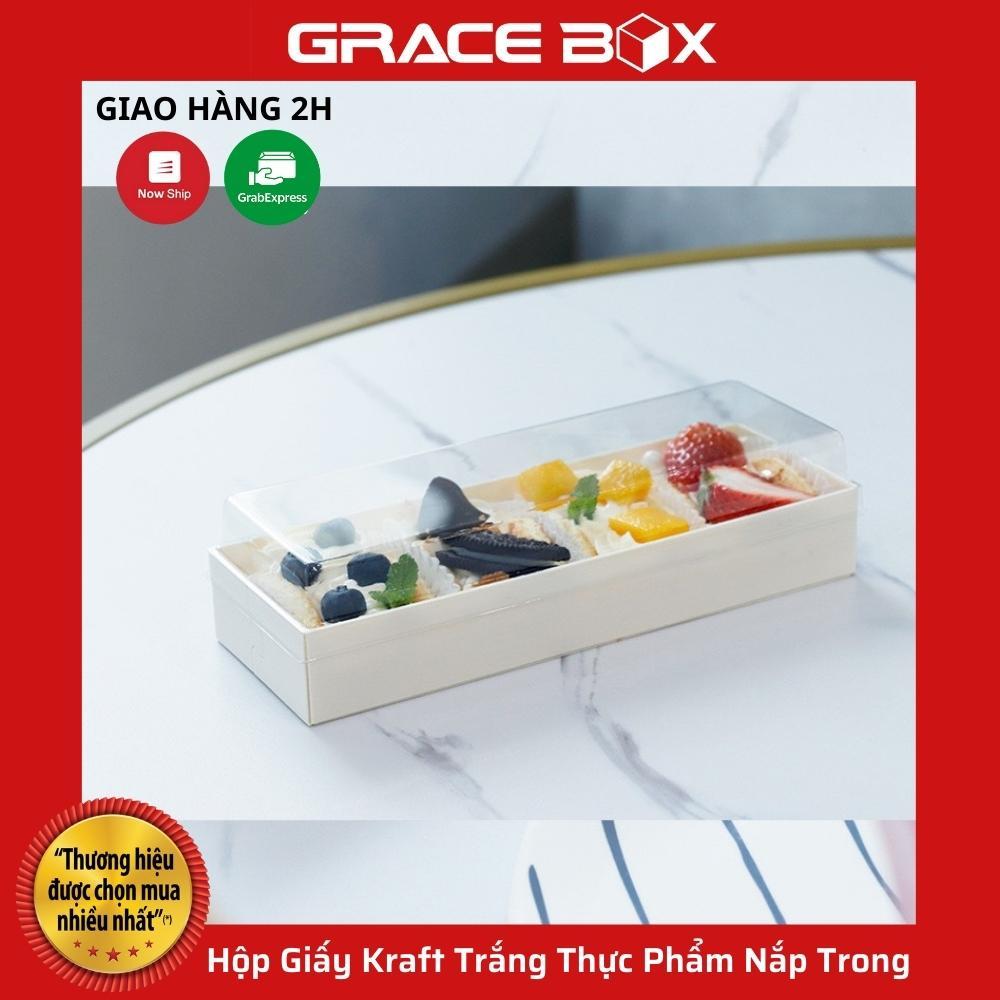 Lốc 10 Hộp Giấy Kraft Trắng Thực Phẩm Nắp Trong