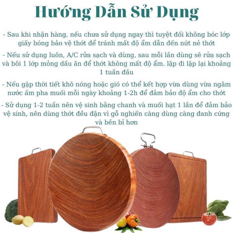 Thớt gỗ nghiến tây bắc, thớt gỗ không tâm nguyên khối độ bền cao, Sammi shop