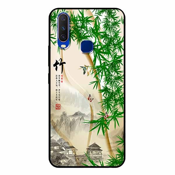 Ốp lưng in cho Vivo Y17 Tranh Làng Tre