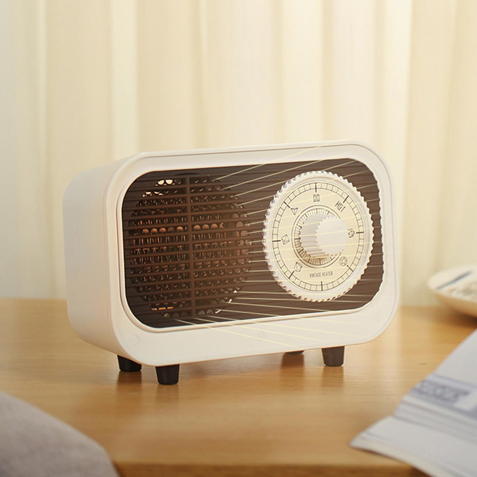 Warm Air Blower Space Heater Portable Retro for Bedroom Winter Room