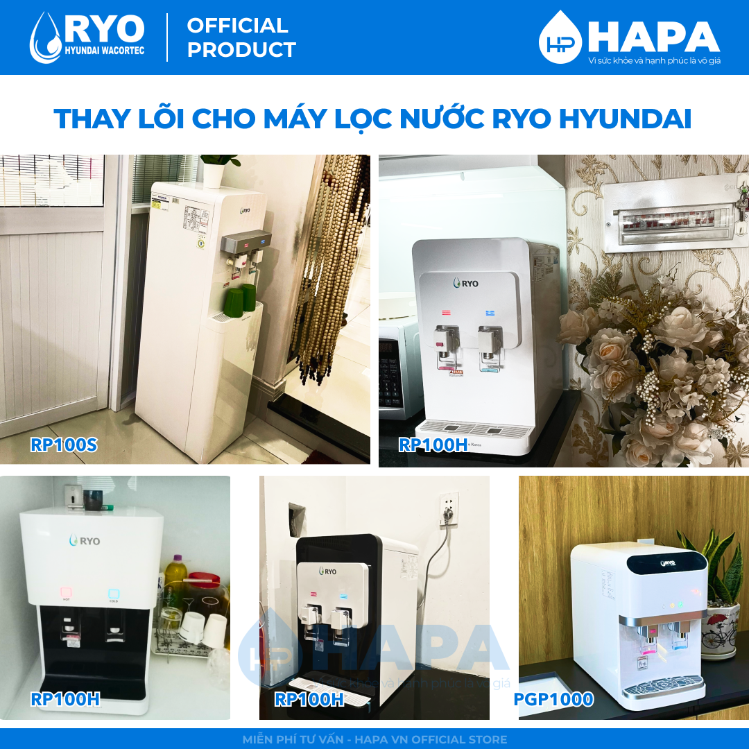 Lõi Lọc RYO NANO FILTER - RYO Hyundai Wacortec RP-04 Nhập Khẩu Hàn Quốc - Hàng Chính Hãng - (Dùng Thay Lõi Cho máy RP901 RP902 RP903 RP100H PGP1000 RP100S Sambon Wacortec - Sediment Pre-carbon Post-carbon TCR FTO UF RO Membrane...)