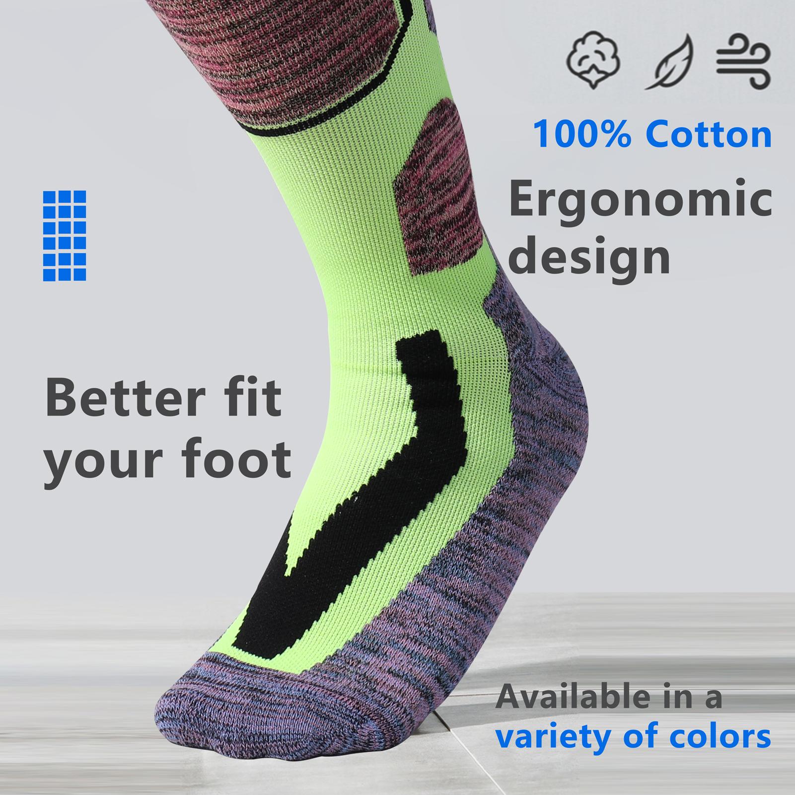 1 Pair Winter Ski Socks for Cold Weather Socks Warm & Breathable for Winter Sports Snowboarding Skiing Mountaineering