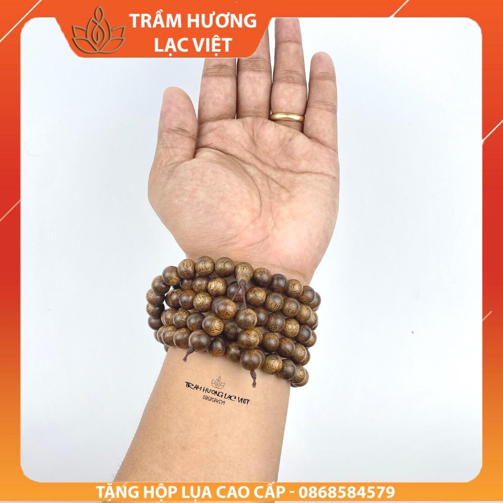 Vòng Tay Trầm Hương 108 Hạt 10mm Size Nam - Tụng Niệm Phật - An Yên - Bình An - Tĩnh Tâm Trầm Tốc Tự Nhiên Lạc Việt