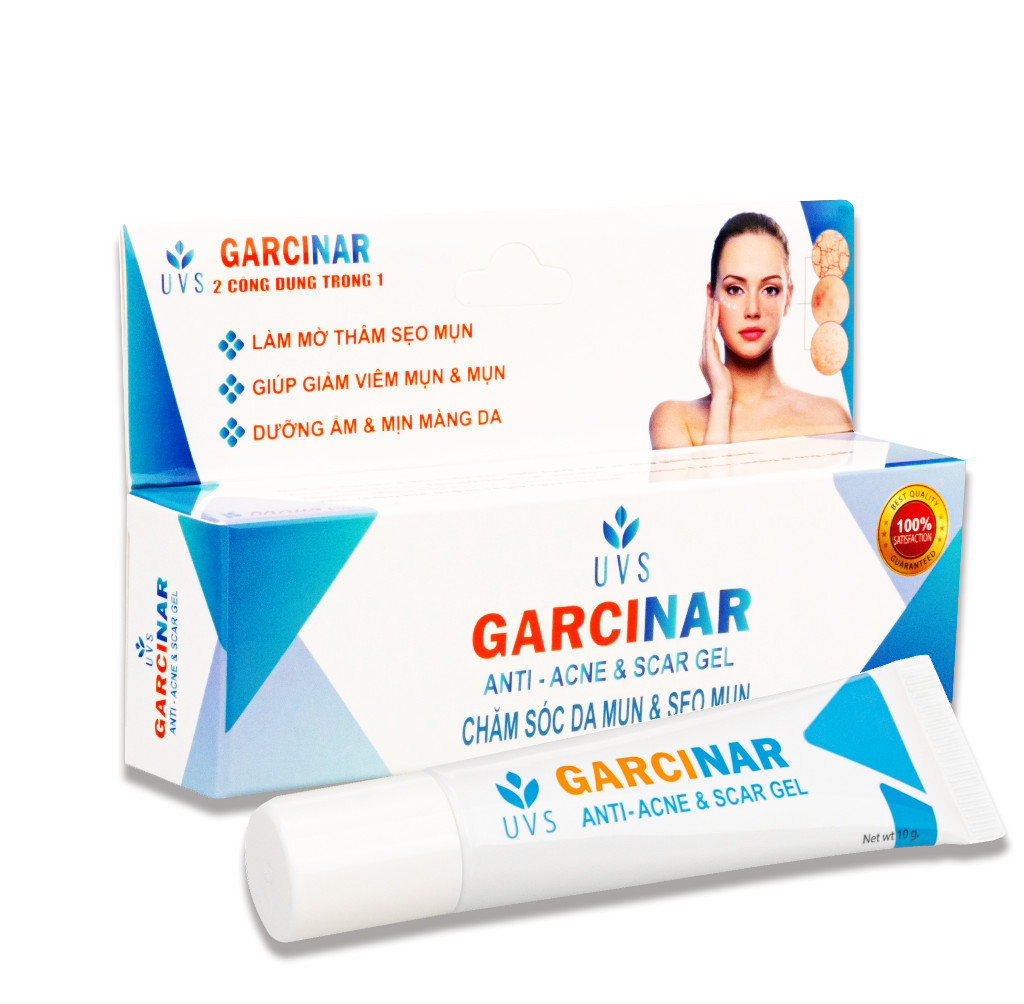 gel giảm thâm mụn,  mờ sẹo mụn, giảm mụn UVS GARCINAR  2 trong