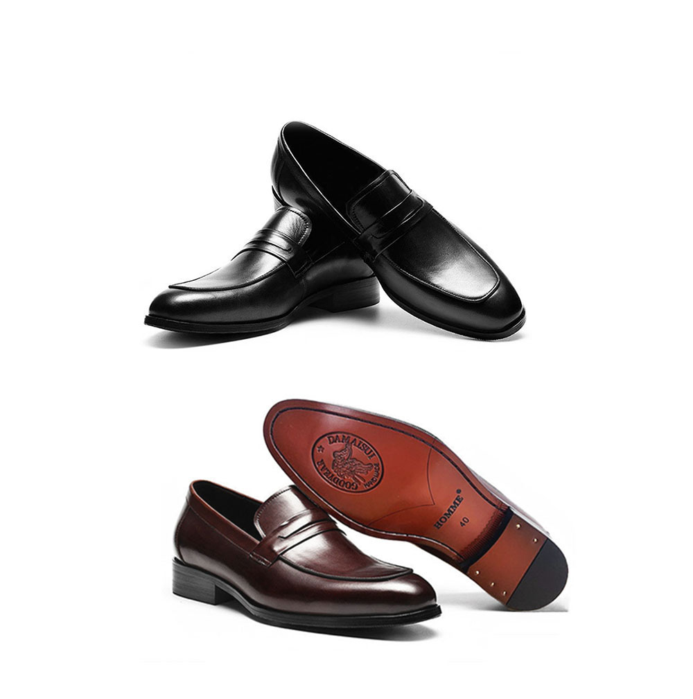 Giày lười Homme Boston - Classic Loafer Italian Leather Dress Shoes