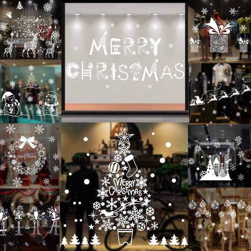 Miếng dán cửa sổ tĩnh điện họa tiết bông tuyết trang trí giáng sinh năm mới