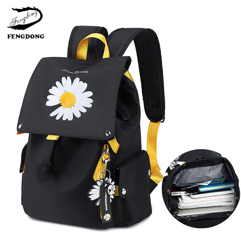 Ba Lô Thời Trang Hoa Nữ Ba Lô Sinh Viên Phối Da Chống Nước Schoolbags Trường Học Lớn Túi Cho Bé Gái Ba Lô Đi Học Nữ