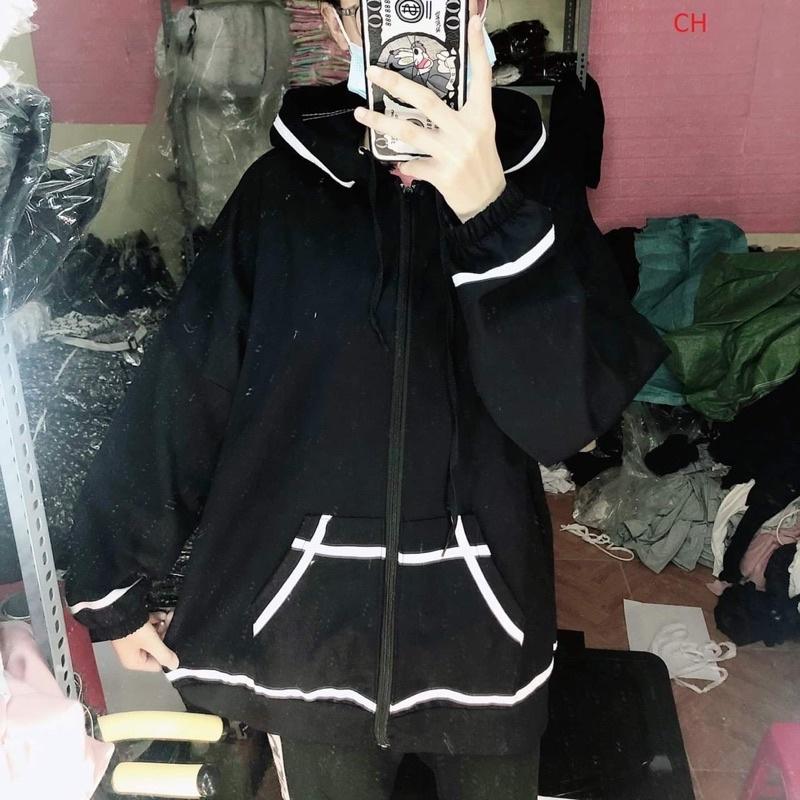 Áo khoác chạy viền trắng HD6