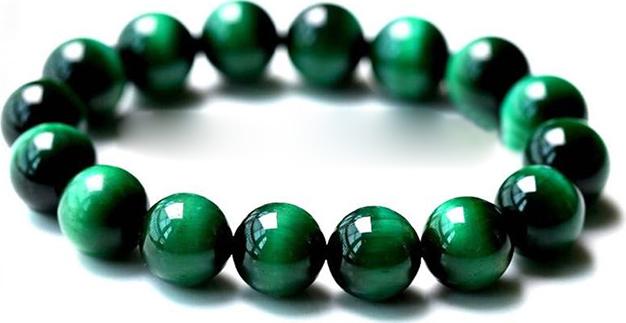 Vòng Tay Đá Mắt Hổ Xanh Lá 14MM