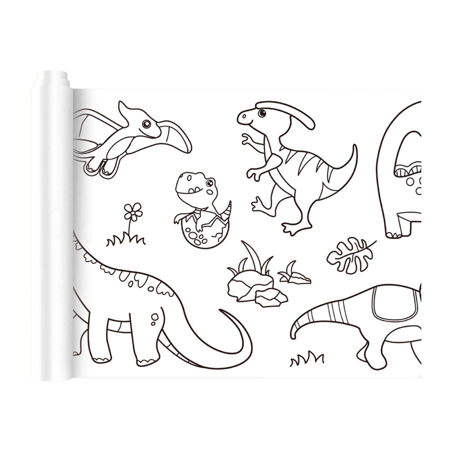 Art Paper Roll Sticky Coloring Book 30x300cm DIY Coloring Posters for Party Home