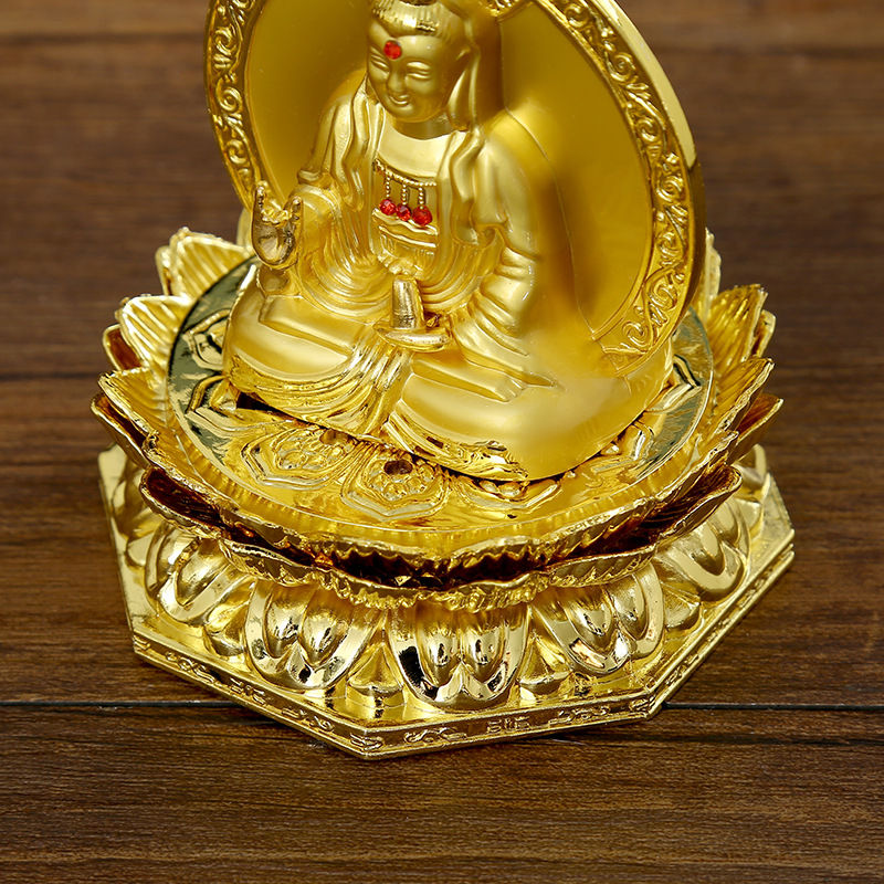 Tượng Phật bà Quan Âm Bồ Tát ngồi đài sen để xe ô tô