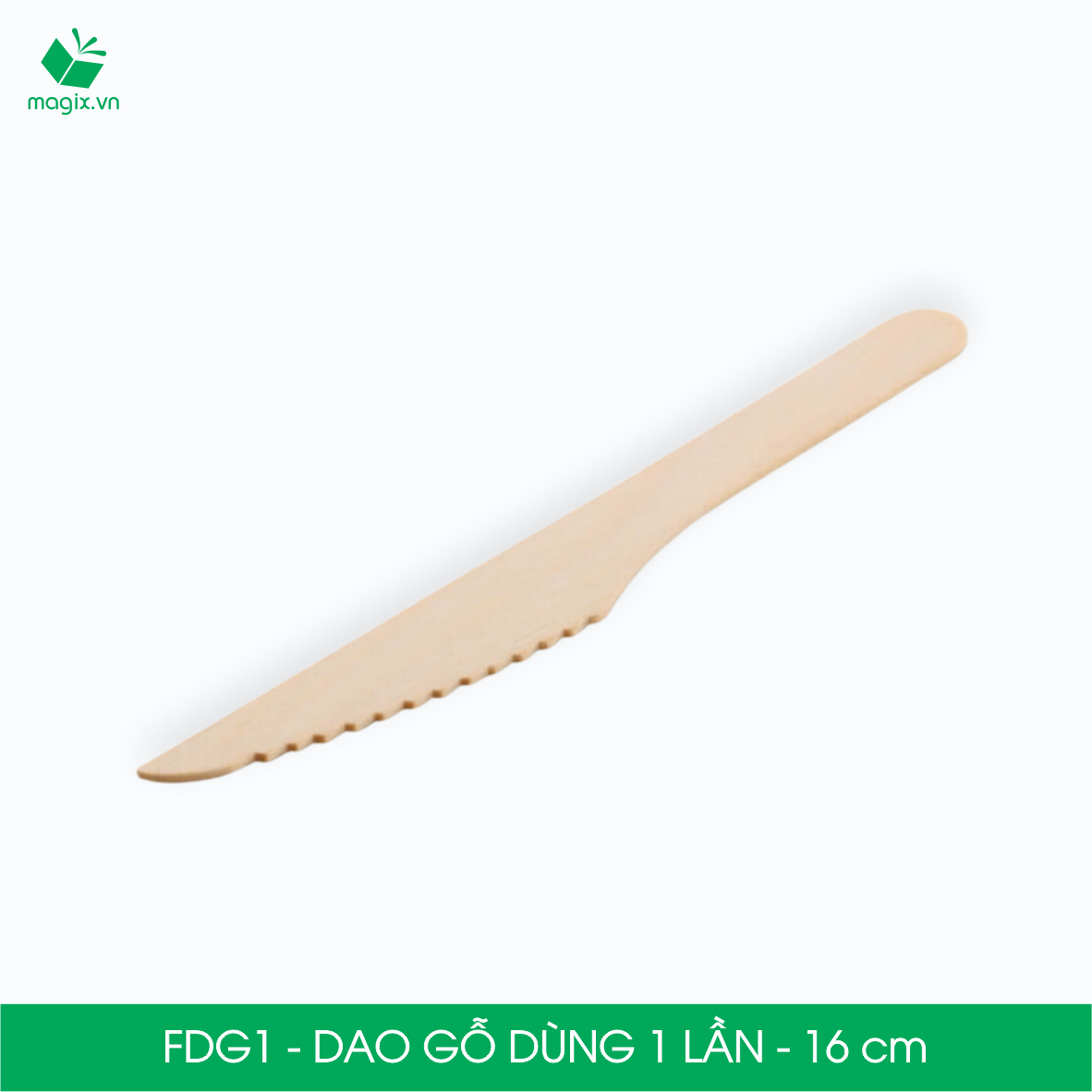 FDG1 - Combo 500 Dao gỗ dài 16 cm dùng 1 lần tiện lợi thân thiện môi trường