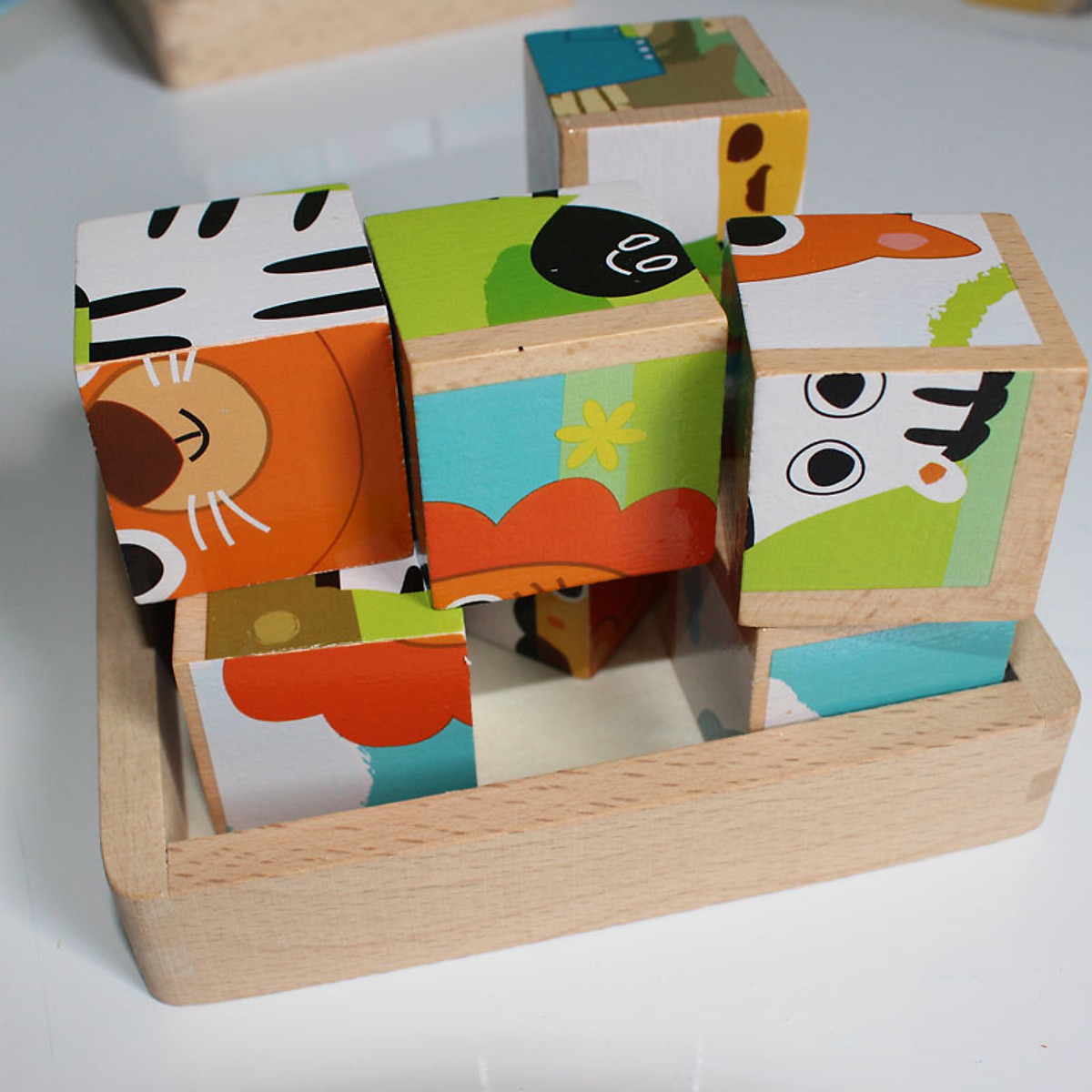 6 chủ đề xếp hình 9 khối lập phương gỗ beech cao cấp | Block puzzle