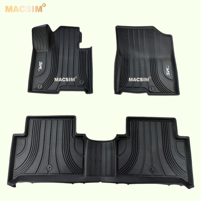 Thảm lót sàn xe ô tô Kia sorento 2021- nay Nhãn hiệu Macsim 3W chất liệu nhựa TPE đúc khuôn cao cấp - màu đen