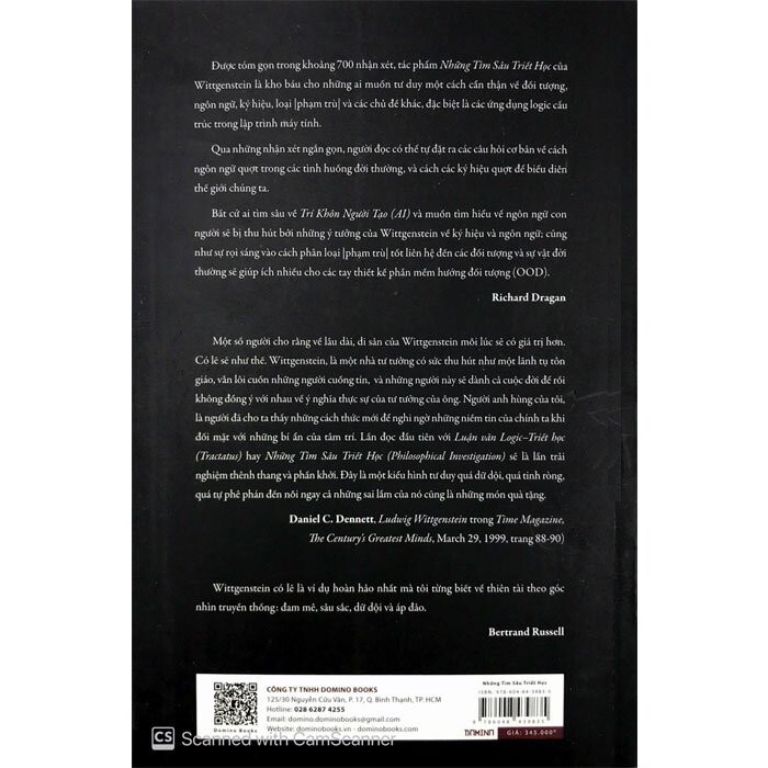 Những Tìm Sâu Triết Học - Ludwig Wittgenstein - Trần Đình Thắng &amp; Đào Thị Hồng Hạnh dịch - (bìa mềm)