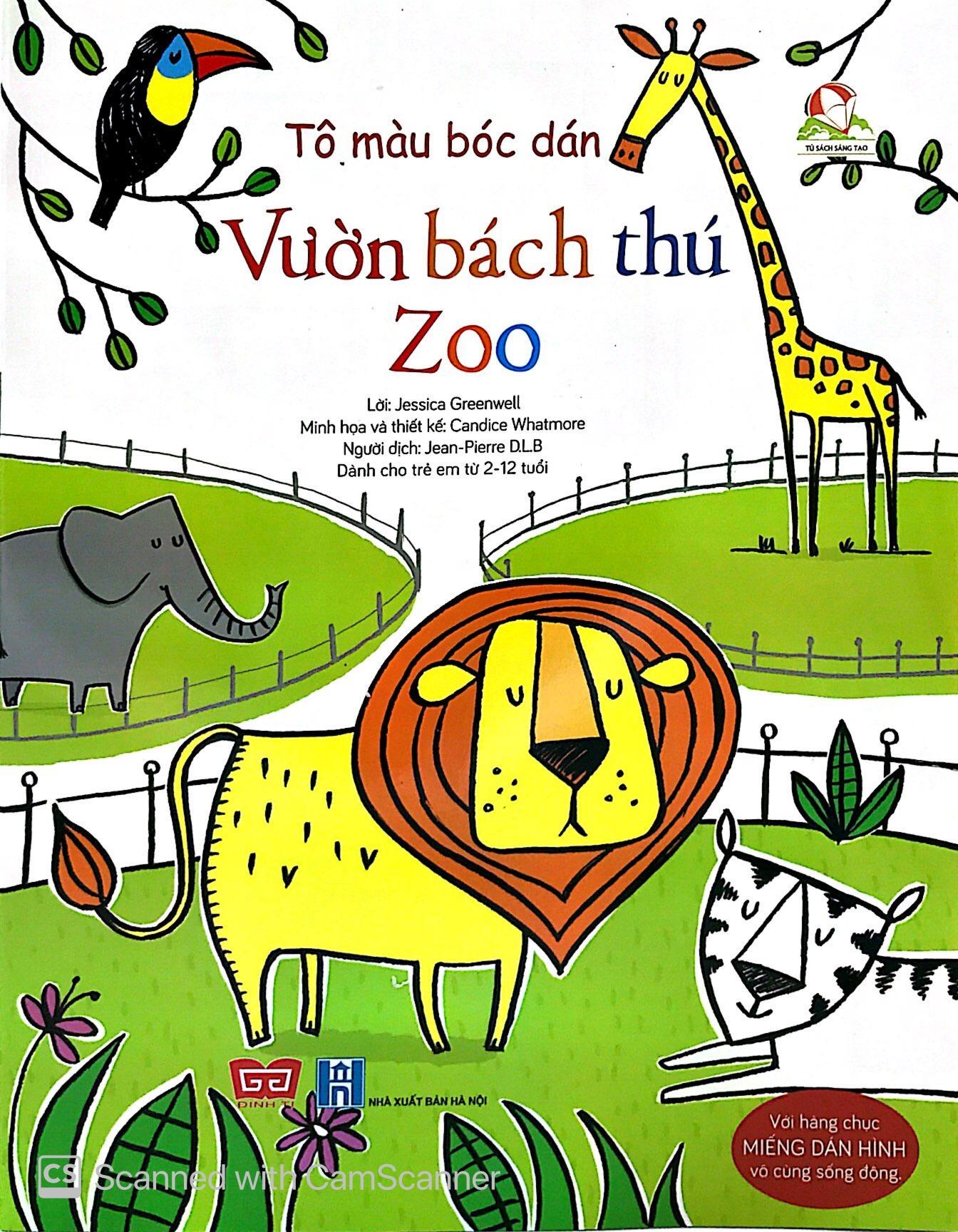 Tô Màu Bóc Dán - Vườn Bách Thú - Zoo