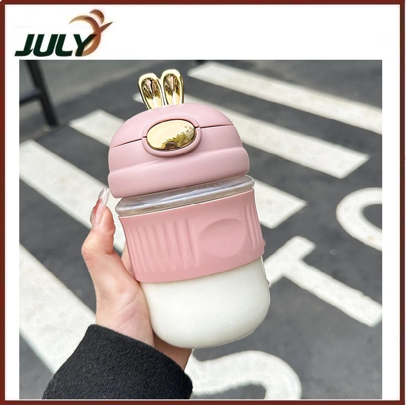 BÌNH ĐỰNG NƯỚC TAI THỎ MẠ VÀNG 400ML - JL