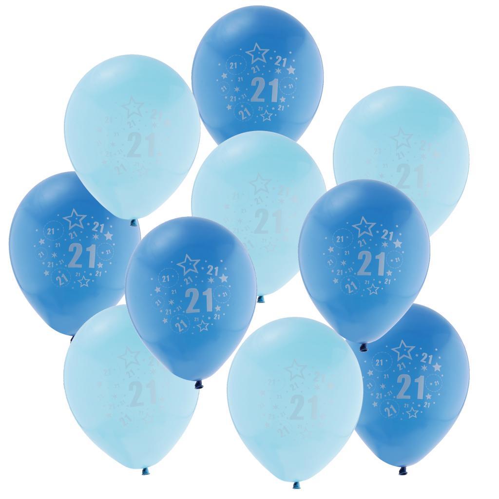 10pcs Age 21 Latex Balloon Happy Birthday Anniversary Balloon Decor