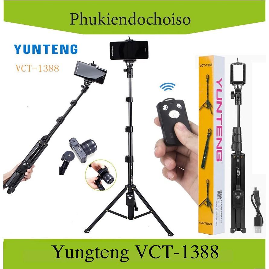 Gậy tự sướng Yungteng 1388, có điều khiển blutooth - Hàng Chính Hãng