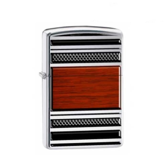 Hình ảnh Bật Lửa Zippo Steel And Wood Chính Hãng Usa