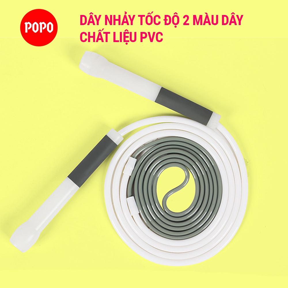 Dây nhảy tốc độ POPO dây nhảy dây tập gym 2 màu hỗ trợ giảm cân Chất liệu PVC cao cấp giành cho trẻ em và người lớn TS43