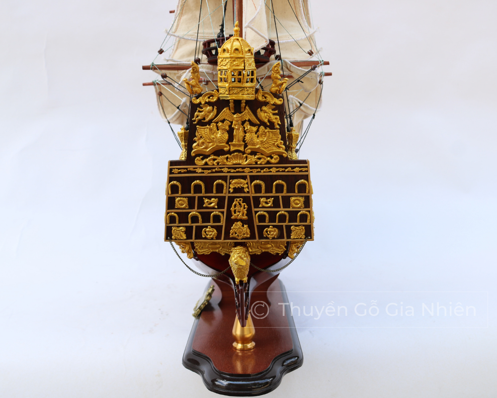 Mô Hình Thuyền Gỗ Phong Thủy Dạng Thuyền Cổ SOVEREIGN OF THE SEAS Chính Hãng Hàng Xuất Khẩu Chất Lượng Cao