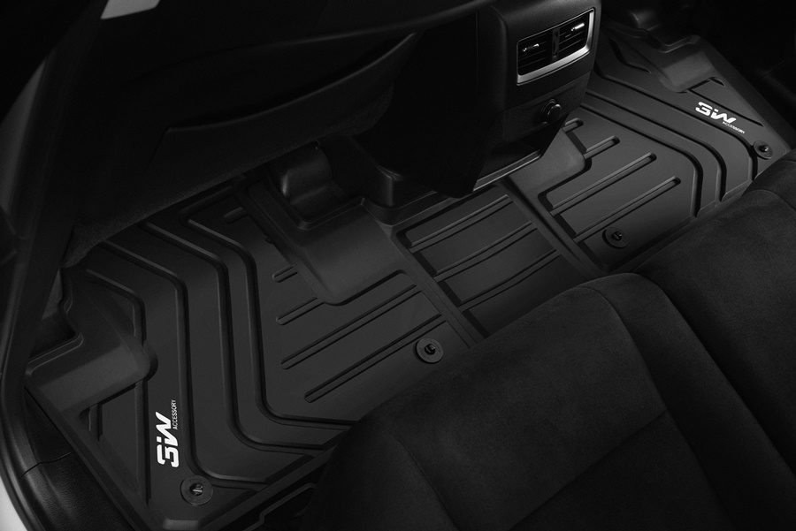 Thảm lót sàn xe ô tô dành cho LEXUS ES 2011 - 2017 Nhãn hiệu Macsim 3W chất liệu nhựa TPE đúc khuôn cao cấp - màu đen