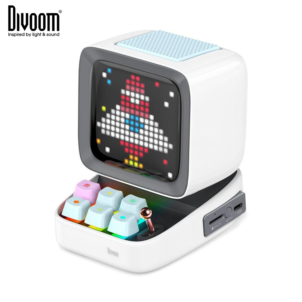 Loa bluetooth Divoom Ditoo Plus 10W - Hình dáng máy tính cổ, màn hình LED 256 Full RGB, tích hợp nhiều tính năng trên app Divoom - HÀNG CHÍNH HÃNG