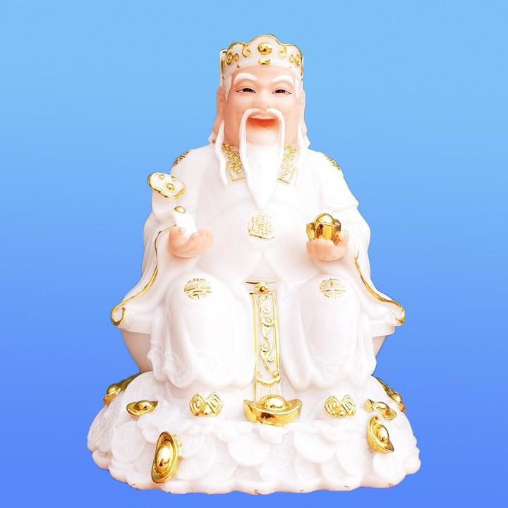 Thần Tài Thổ Địa đá cao cấp mẫu mới các màu Đỏ , Trắng , Xanh Lá , Cam cao 25 cm