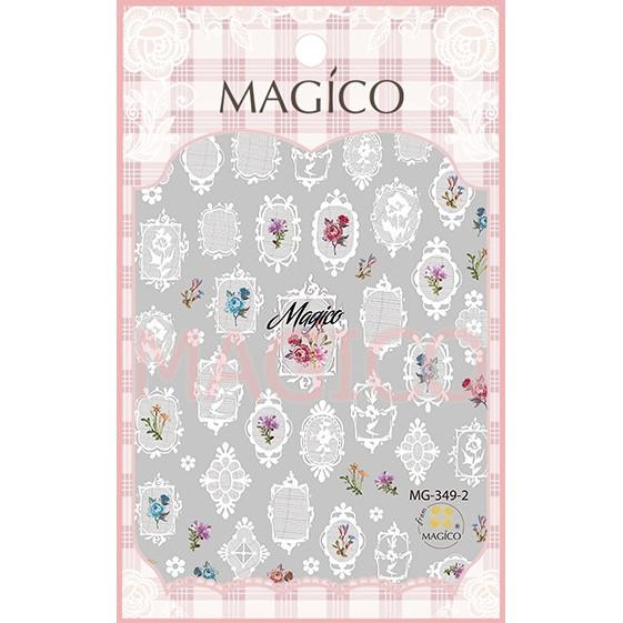 Sticker 3D Magico - Hình Dán Móng Tay Họa Tiết Khung Trắng 349-2