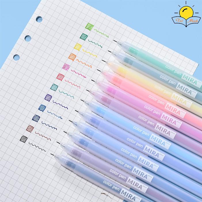 Bút gel Mira ngòi 0.5mm Full màu nét trơn mượt cho học sinh, văn phòng ST284