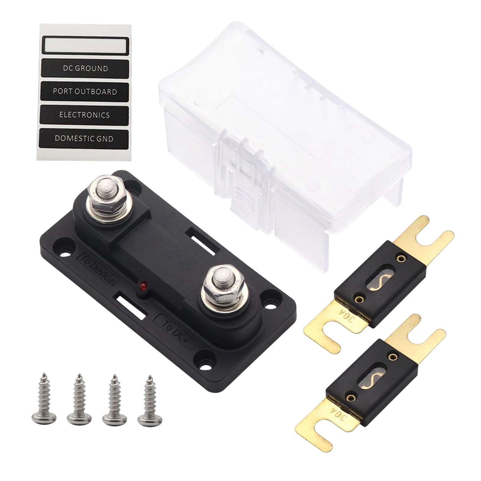 12V/24V/32V Car Fuse Block Holder with Fuse Replace Parts for Cars Boat