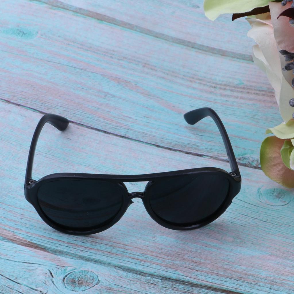 Doll's Sunglasses for 10 inch Doll Oval Eyewear Glasses For Mellchan Doll Outfit Accs Black