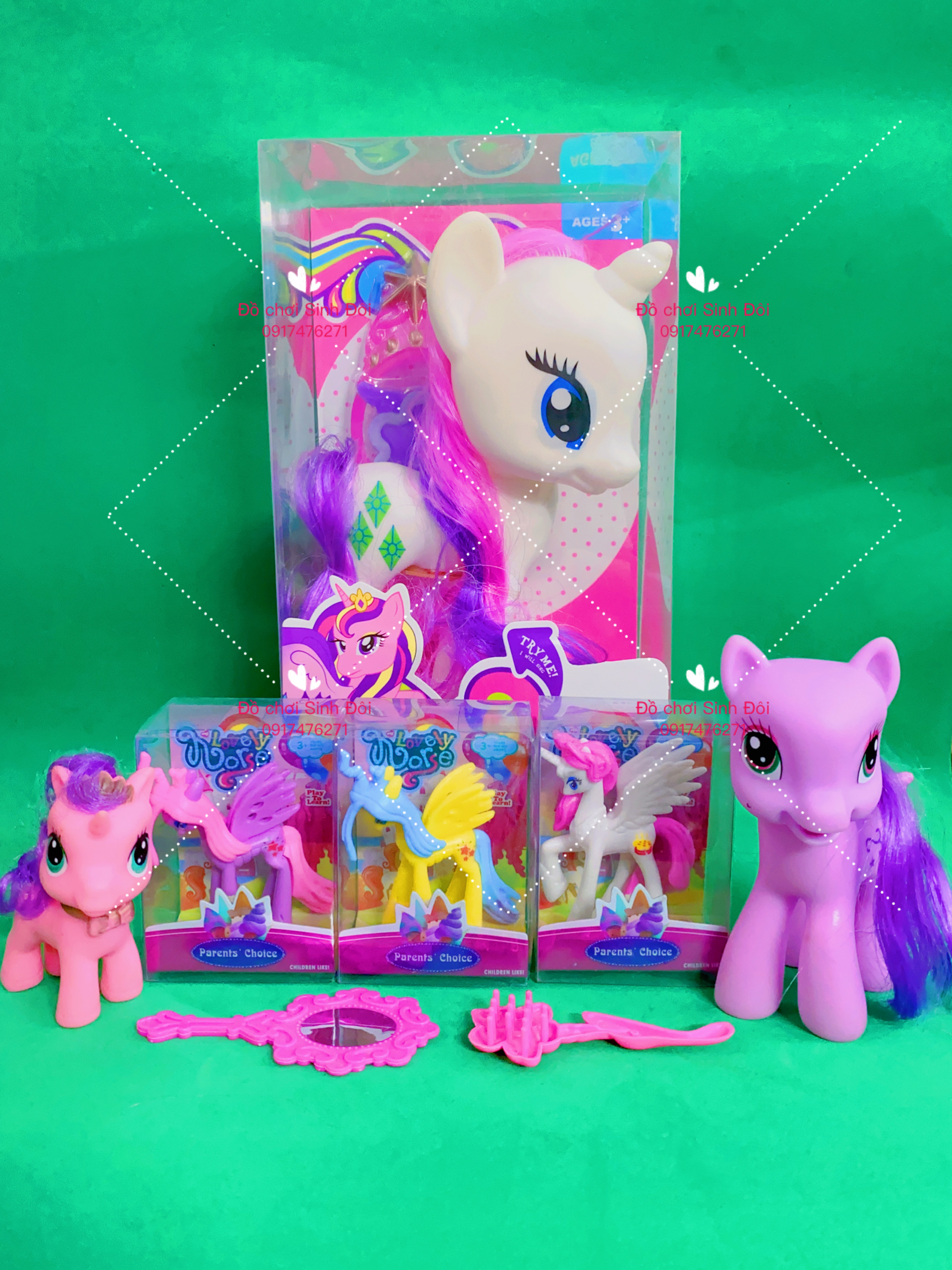 Mô hình ngựa pony - bộ 6 con mẫu mới