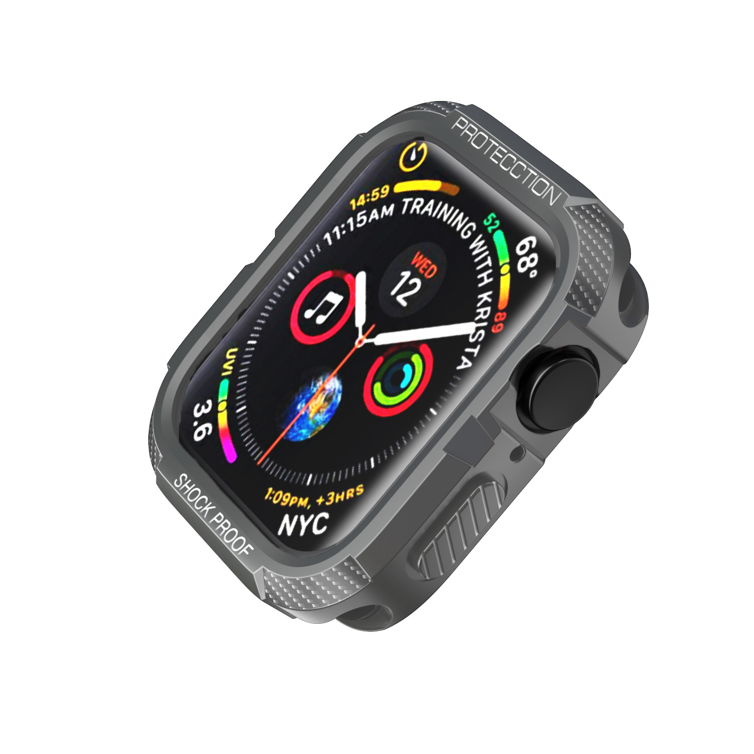Ốp Bảo Vệ Case Armor Carbon cho Apple Watch Series 8 Size 41mm/45mm