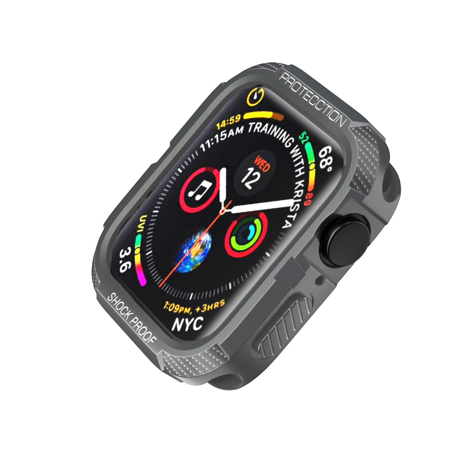 Ốp Bảo Vệ Case Armor Carbon cho Apple Watch Series 8 / Apple Watch Series 9 Size 41mm/45mm